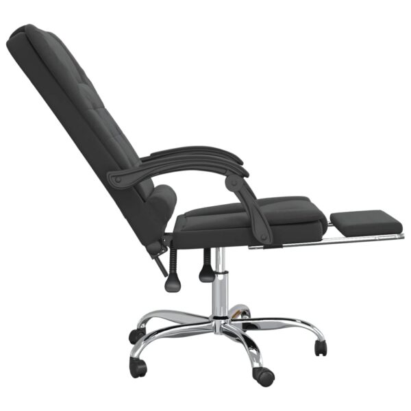 vidaXL Massage Reclining Office Chair Black Velvet - Image 7