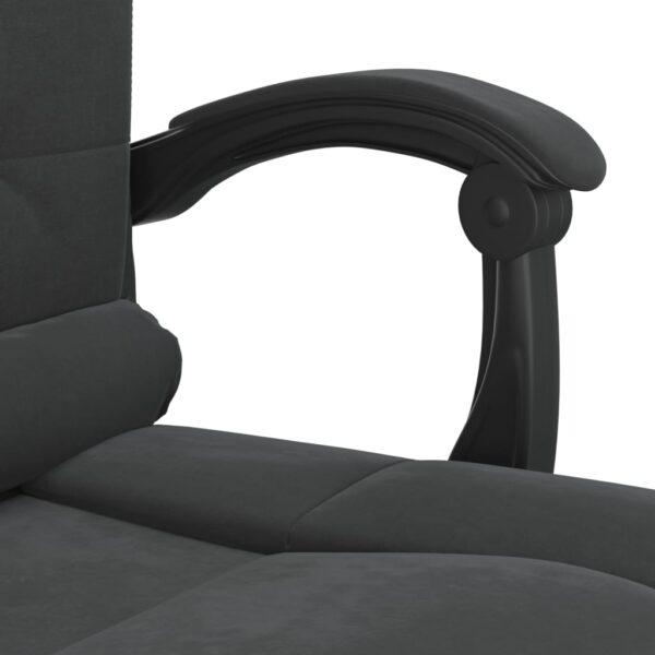 vidaXL Massage Reclining Office Chair Black Velvet - Image 10