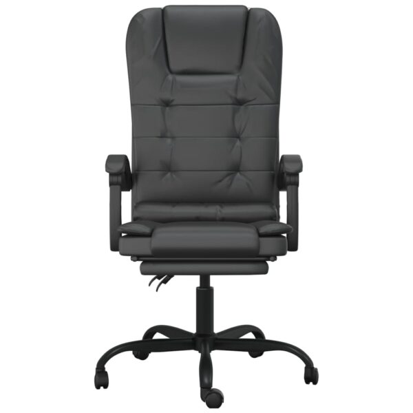 vidaXL Massage Reclining Office Chair Black Faux Leather - Image 3