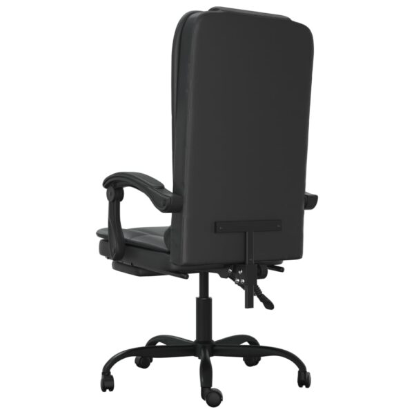 vidaXL Massage Reclining Office Chair Black Faux Leather - Image 5