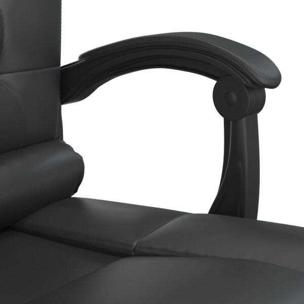 vidaXL Massage Reclining Office Chair Black Faux Leather - Image 10