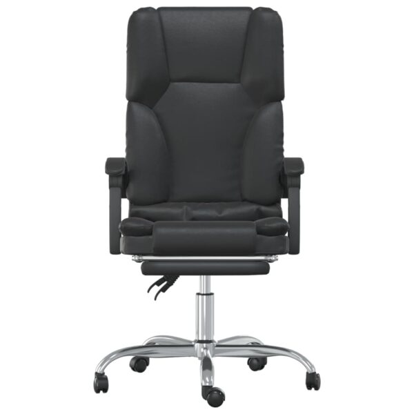 vidaXL Massage Reclining Office Chair Black Faux Leather - Image 3