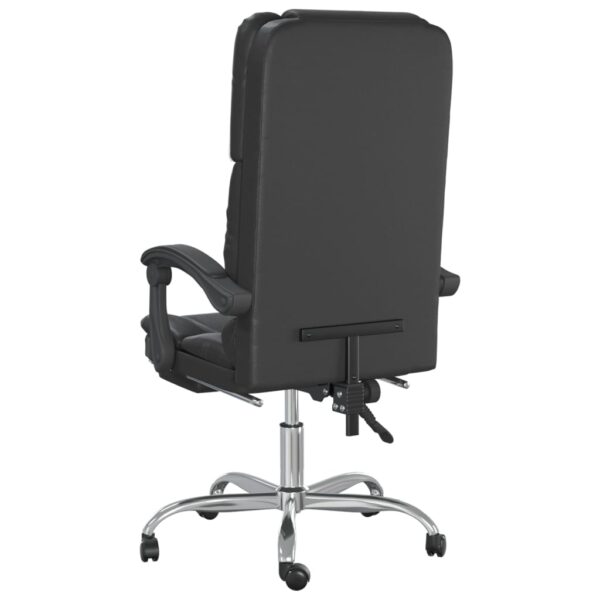 vidaXL Massage Reclining Office Chair Black Faux Leather - Image 5