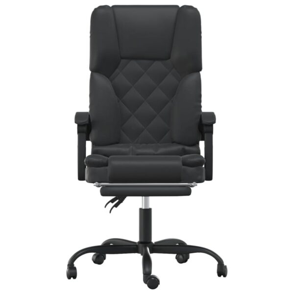 vidaXL Massage Reclining Office Chair Black Faux Leather - Image 3