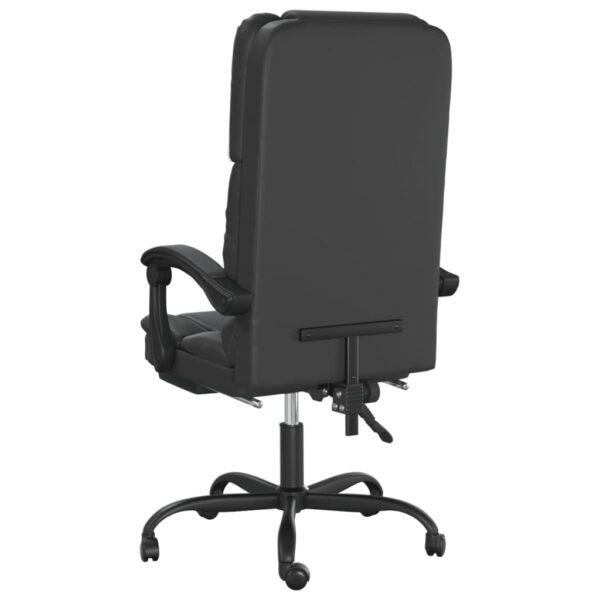 vidaXL Massage Reclining Office Chair Black Faux Leather - Image 5