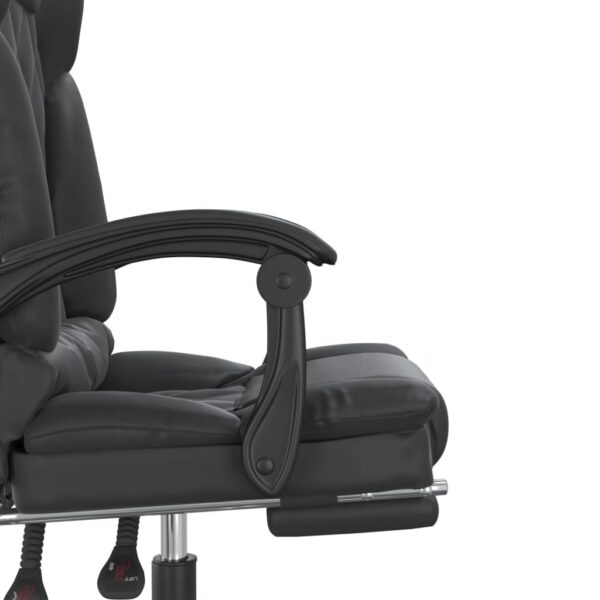 vidaXL Massage Reclining Office Chair Black Faux Leather - Image 9