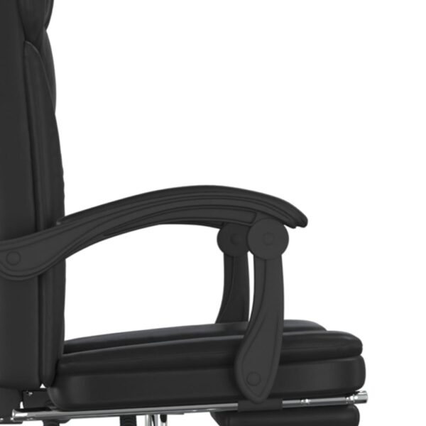 vidaXL Reclining Office Chair Black Faux Leather - Image 9