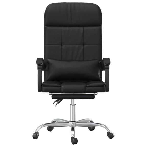 vidaXL Massage Reclining Office Chair Black Faux Leather - Image 3