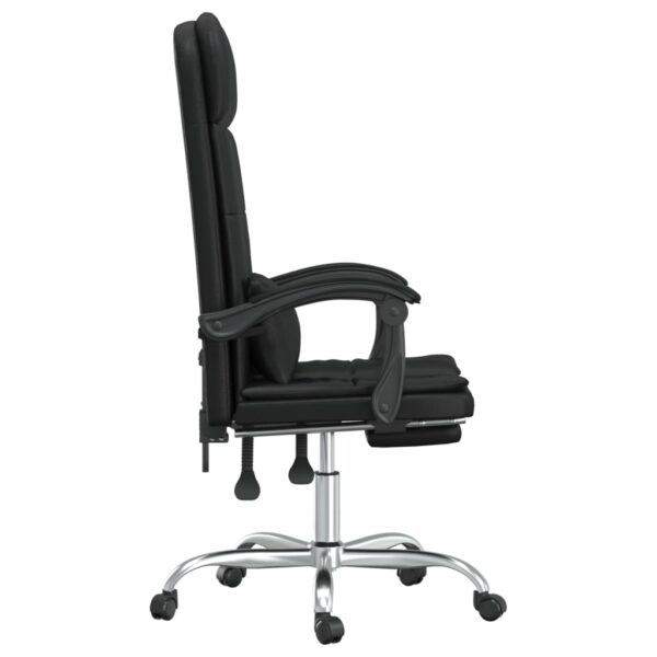 vidaXL Massage Reclining Office Chair Black Faux Leather - Image 4