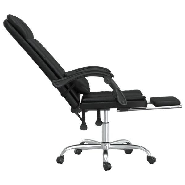 vidaXL Massage Reclining Office Chair Black Faux Leather - Image 7