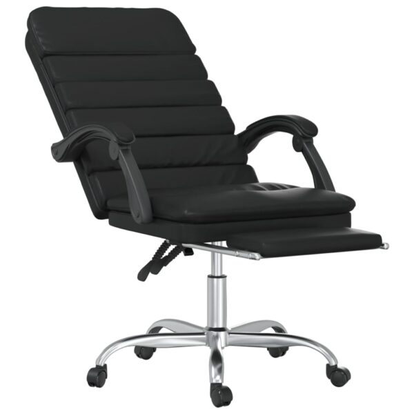 vidaXL Massage Reclining Office Chair Black Faux Leather - Image 6