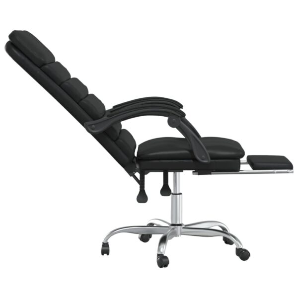 vidaXL Massage Reclining Office Chair Black Faux Leather - Image 7