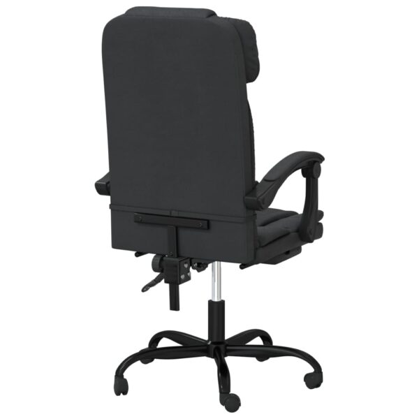 vidaXL Reclining Office Chair Black Faux Leather - Image 5