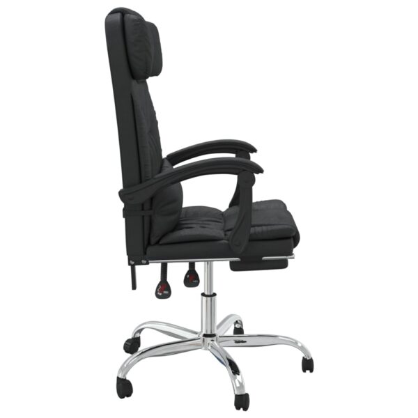 vidaXL Massage Reclining Office Chair Black Faux Leather - Image 4