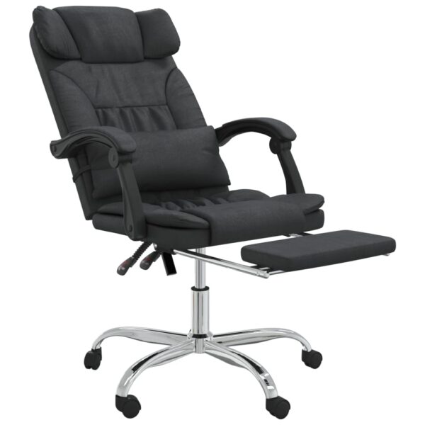 vidaXL Massage Reclining Office Chair Black Faux Leather - Image 6