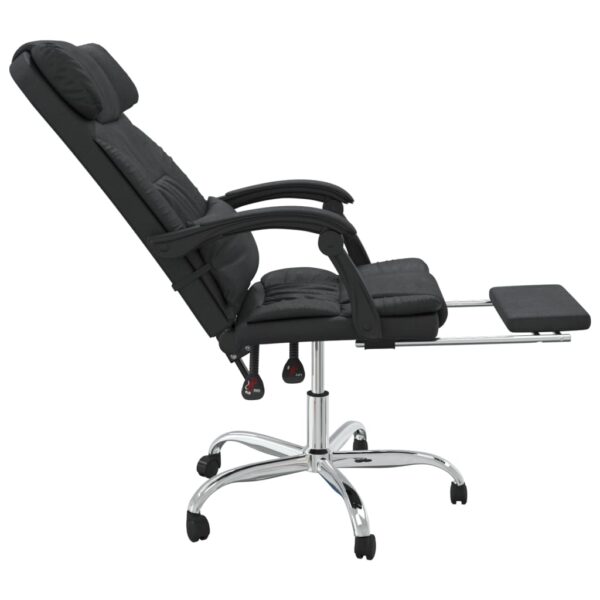 vidaXL Massage Reclining Office Chair Black Faux Leather - Image 7