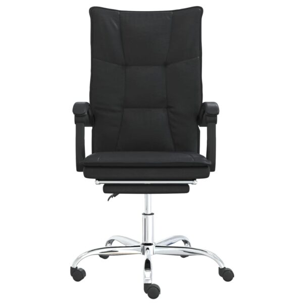 vidaXL Reclining Office Chair Black Faux Leather - Image 3