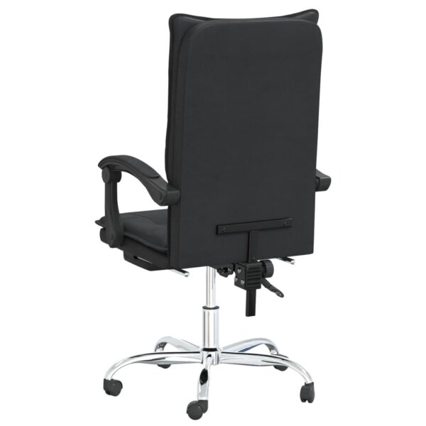 vidaXL Reclining Office Chair Black Faux Leather - Image 5