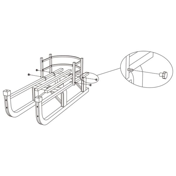 vidaXL Backrest for Sledge Blue Plywood - Image 5