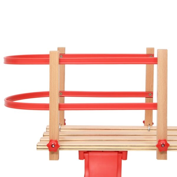 vidaXL Backrest for Sledge Red Plywood - Image 3