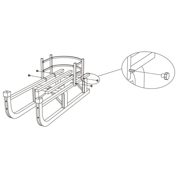 vidaXL Backrest for Sledge Red Plywood - Image 5