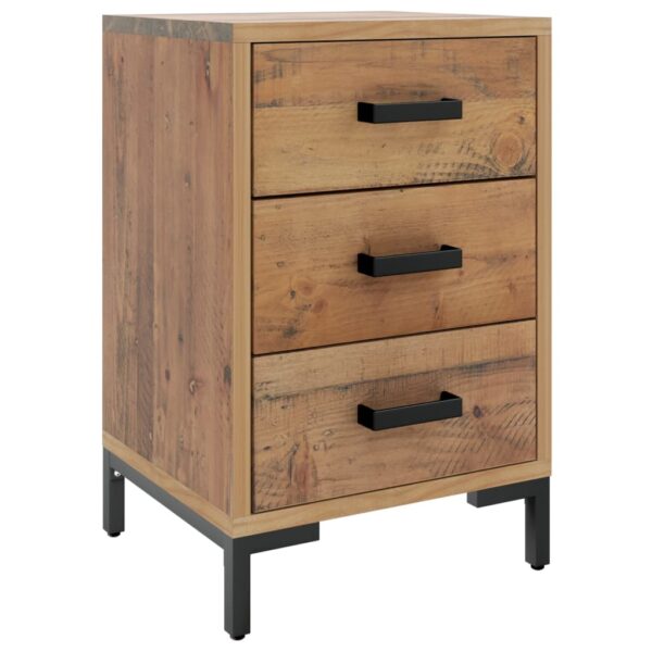 vidaXL Bedside Cabinet Brown 15.7"x11.8"x21.7" Solid Wood Pine - Image 2