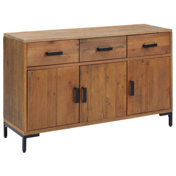 vidaXL Sideboard Brown 43.3"x13.8"x27.6" Solid Wood Pine - Image 2