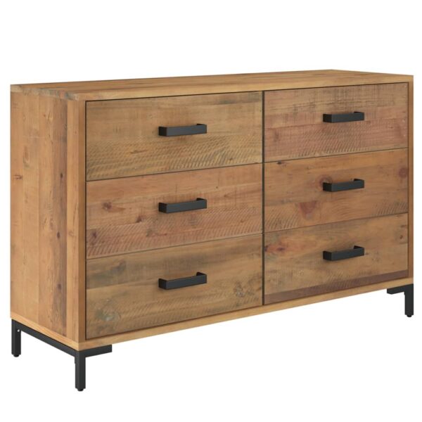 vidaXL Sideboard Brown 43.3"x13.8"x27.6" Solid Wood Pine - Image 2