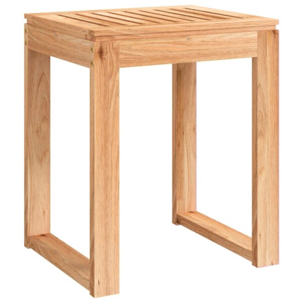 vidaXL Bathroom Stool 15.7"x11.8"x18.1" Solid Wood Walnut - Image 2