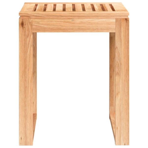 vidaXL Bathroom Stool 15.7"x11.8"x18.1" Solid Wood Walnut - Image 3