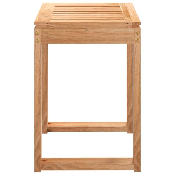 vidaXL Bathroom Stool 15.7"x11.8"x18.1" Solid Wood Walnut - Image 4