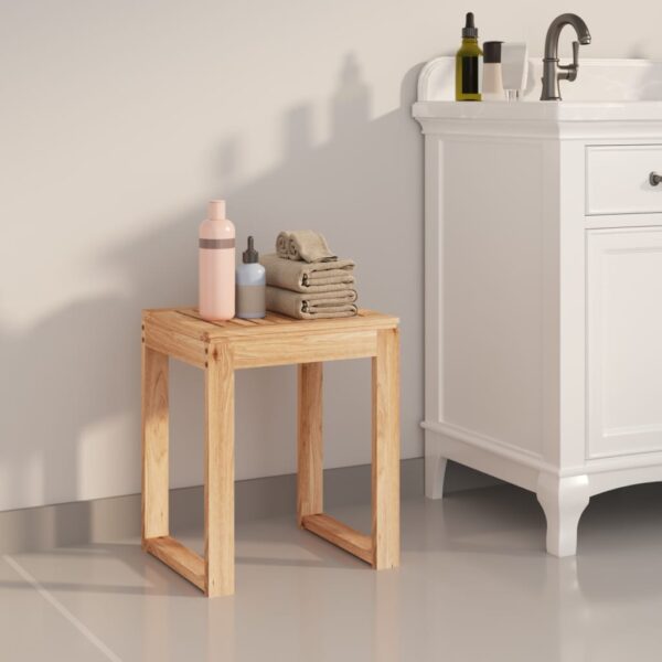 vidaXL Bathroom Stool 15.7"x11.8"x18.1" Solid Wood Walnut