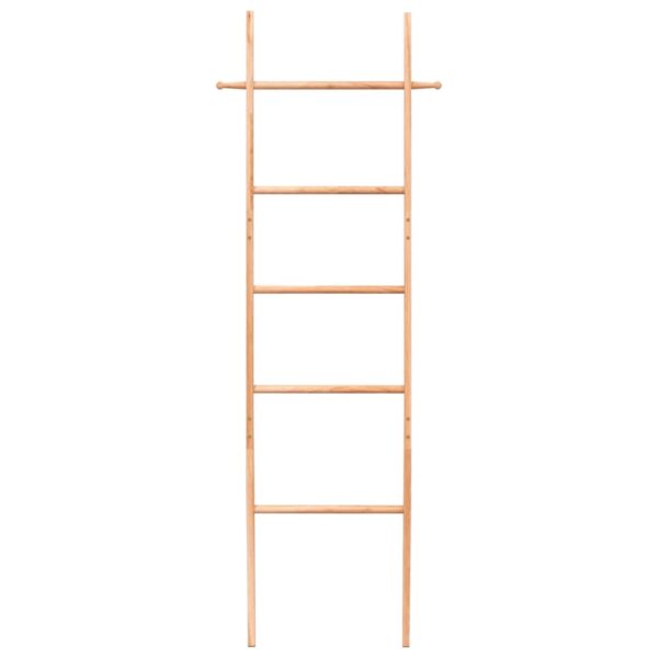 vidaXL Towel Ladder 66.9" Solid Wood Walnut - Image 3