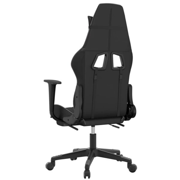 vidaXL Gaming Chair with Footrest Black and Gray Faux Leather - Image 5