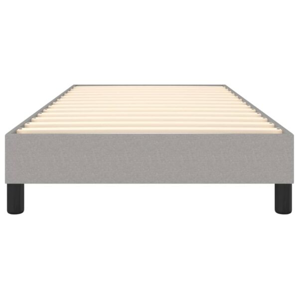 vidaXL Bed Frame Light Gray 39.4"x74.8" Twin Fabric - Image 5