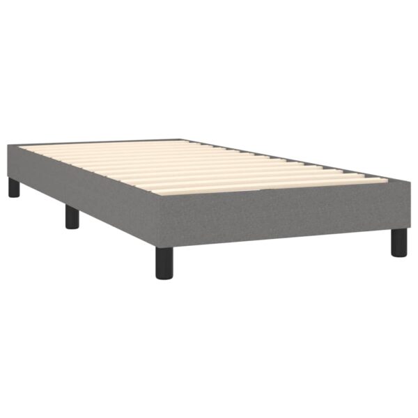 vidaXL Bed Frame Dark Gray 39.4"x74.8" Twin Fabric - Image 4