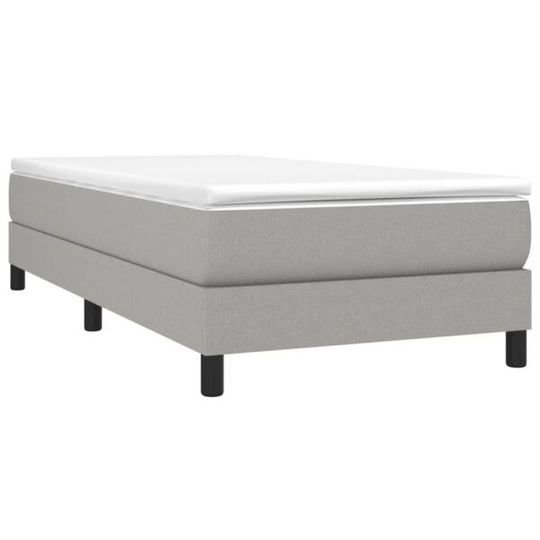 vidaXL Bed Frame Light Gray 39.4"x79.9" Twin XL Fabric - Image 3