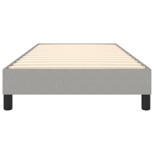 vidaXL Bed Frame Light Gray 39.4"x79.9" Twin XL Fabric - Image 5