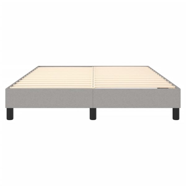 vidaXL Bed Frame Light Gray 53.9"x74.8" Full Fabric - Image 5