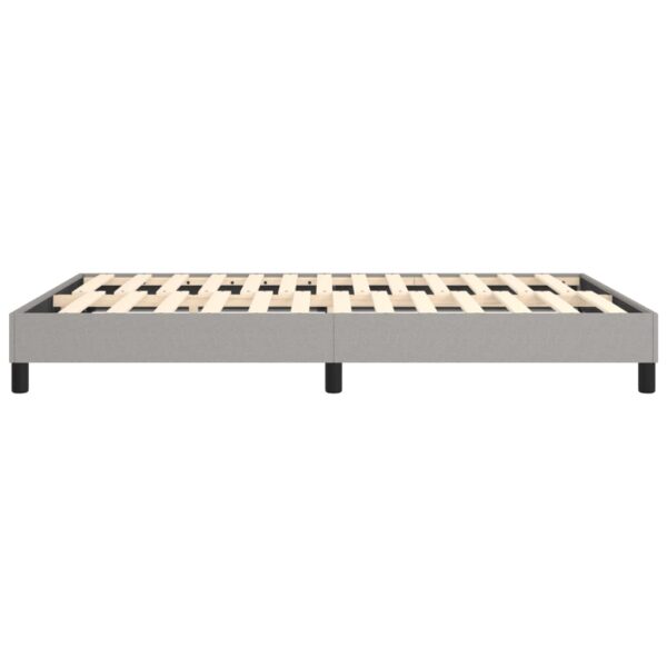 vidaXL Bed Frame Light Gray 53.9"x74.8" Full Fabric - Image 6