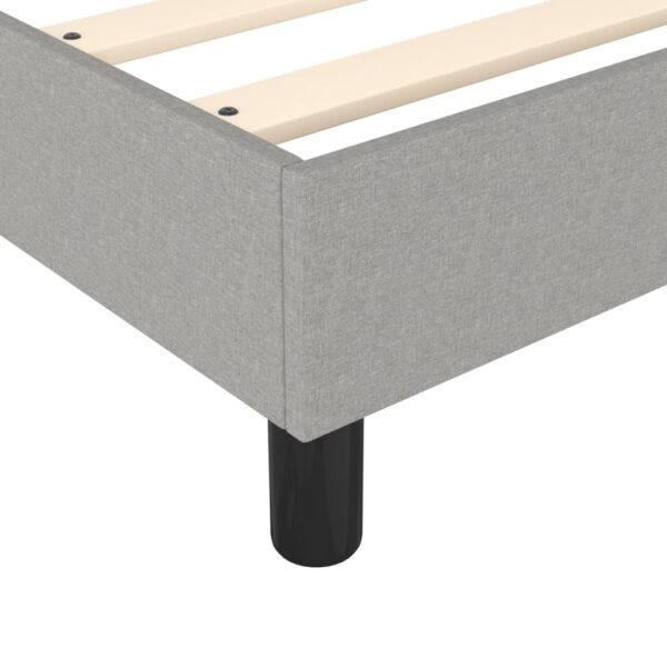 vidaXL Bed Frame Light Gray 53.9"x74.8" Full Fabric - Image 7