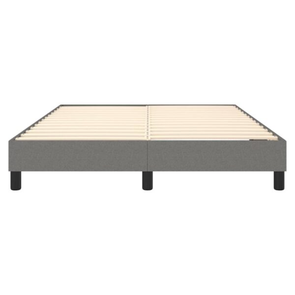 vidaXL Bed Frame Dark Gray 53.9"x74.8" Full Fabric - Image 5