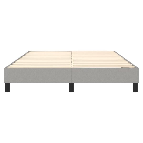 vidaXL Bed Frame Light Gray 59.8"x79.9" Queen Fabric - Image 5