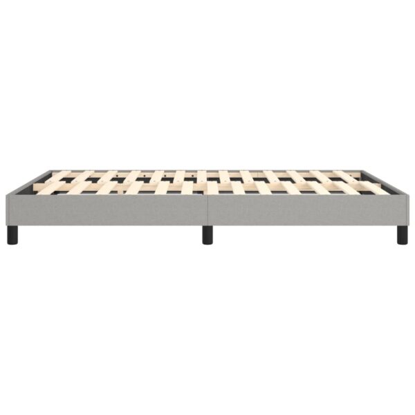 vidaXL Bed Frame Light Gray 59.8"x79.9" Queen Fabric - Image 6