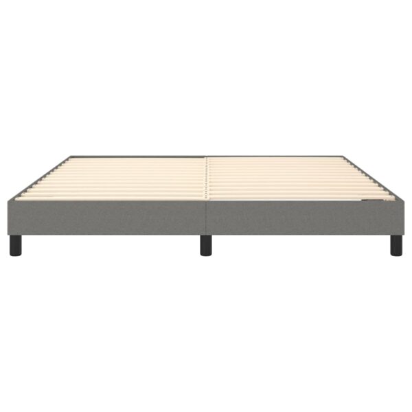 vidaXL Bed Frame Dark Gray 76"x79.9" King Fabric - Image 5