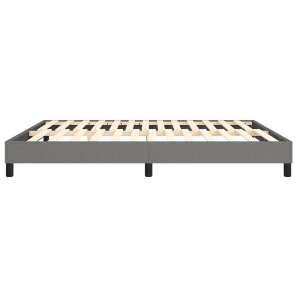 vidaXL Bed Frame Dark Gray 76"x79.9" King Fabric - Image 6