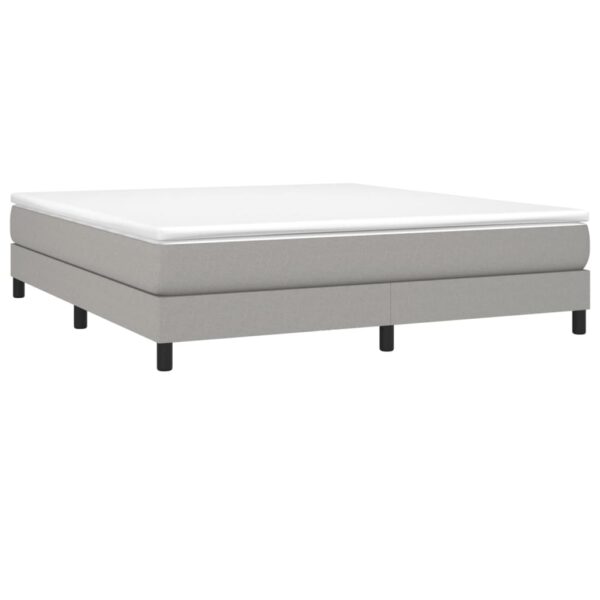 vidaXL Bed Frame Light Gray 72"x83.9" California King Fabric - Image 3