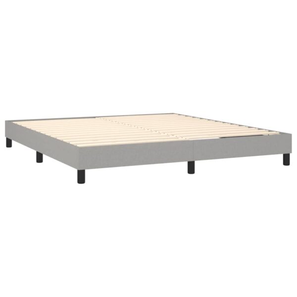 vidaXL Bed Frame Light Gray 72"x83.9" California King Fabric - Image 4