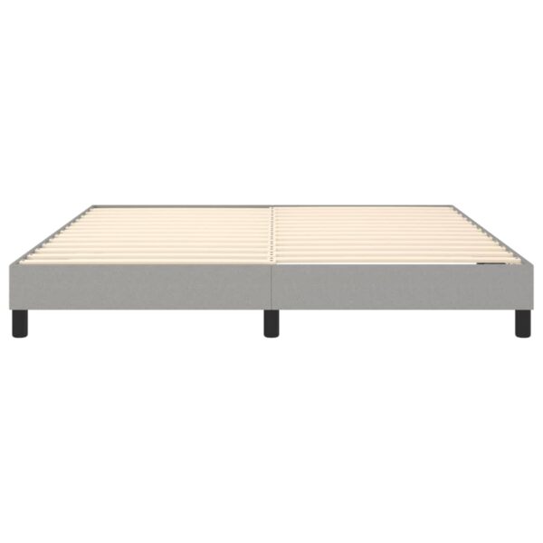 vidaXL Bed Frame Light Gray 72"x83.9" California King Fabric - Image 5