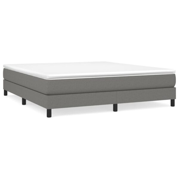 vidaXL Bed Frame Dark Gray 72"x83.9" California King Fabric - Image 2